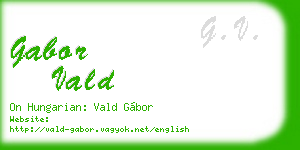 gabor vald business card